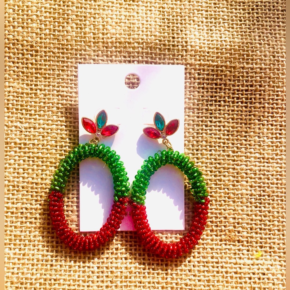 New Waffle Brand Christmas Earrings